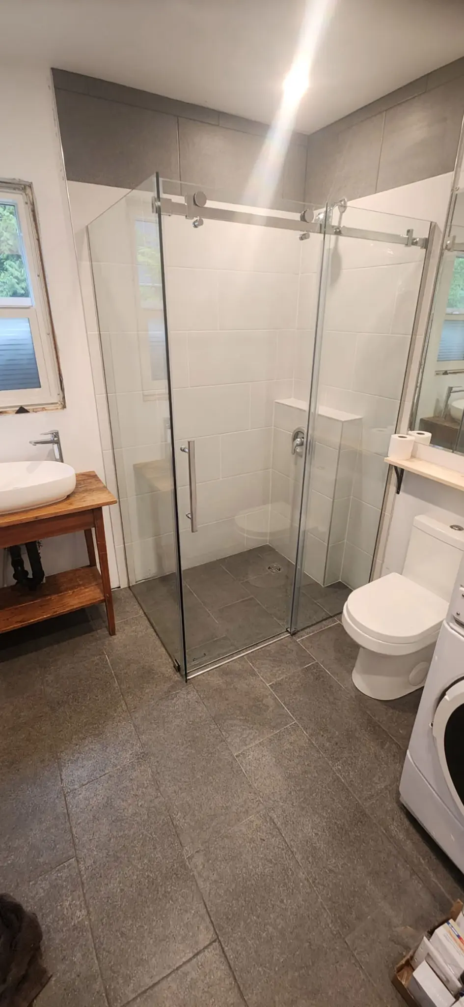 after picture of Corner Glass Shower