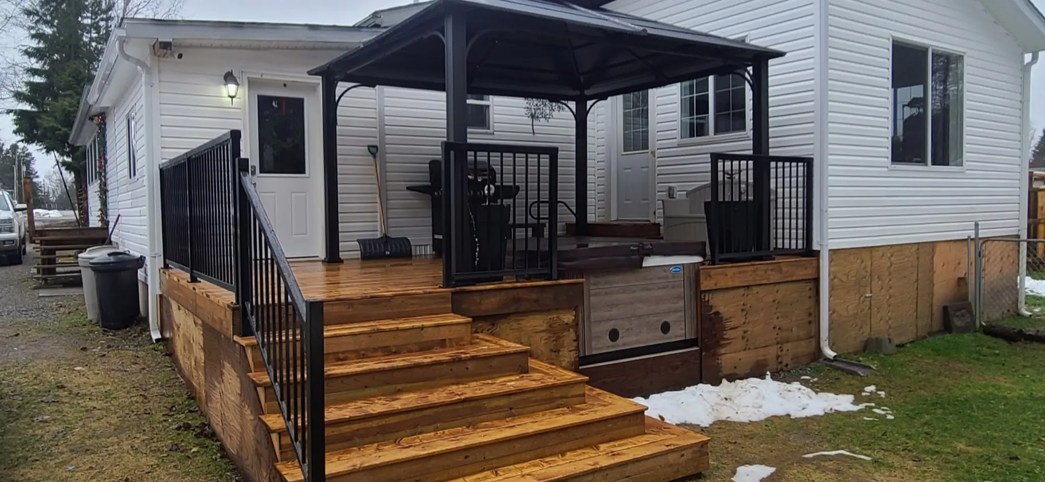 after picture of Covered Hot Tub Deck