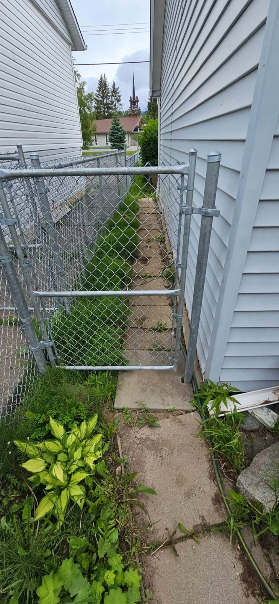 before picture of House Side Pavers