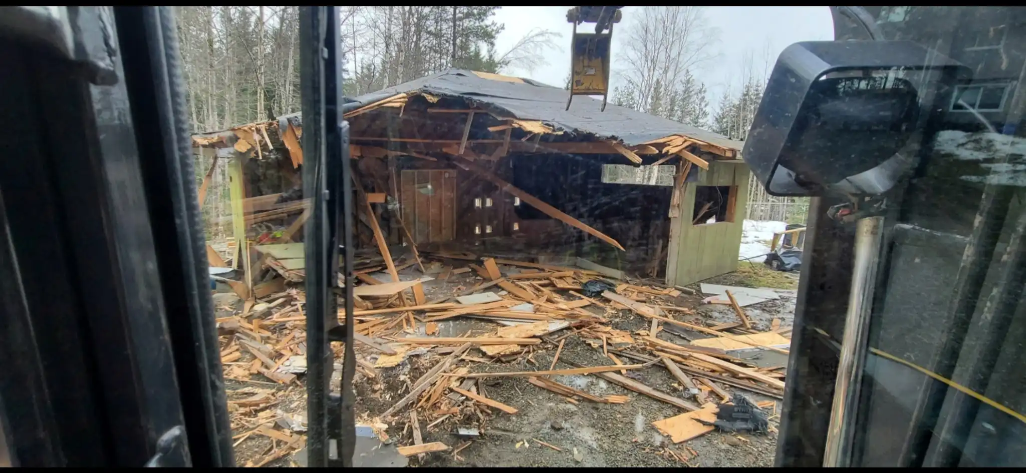 before picture of Demo Garagge for new pad