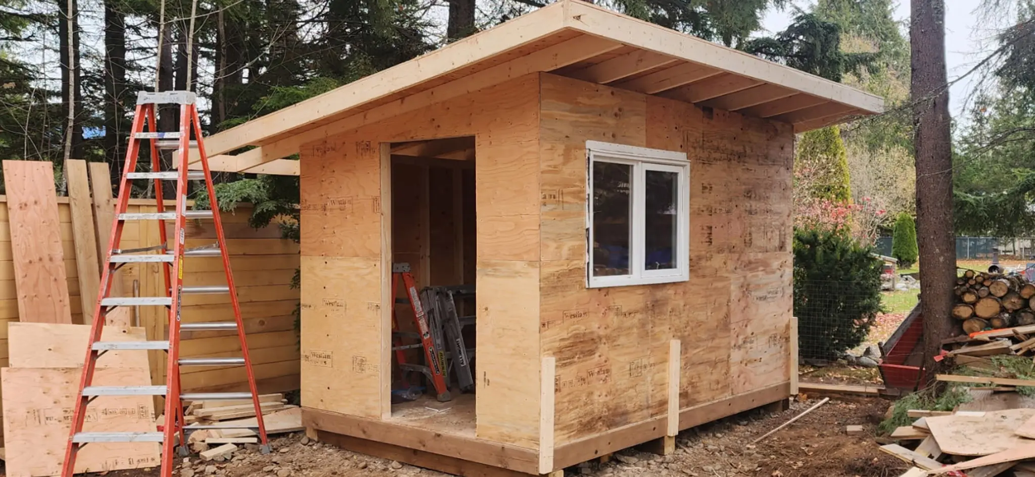 before picture of custom Yard Shed